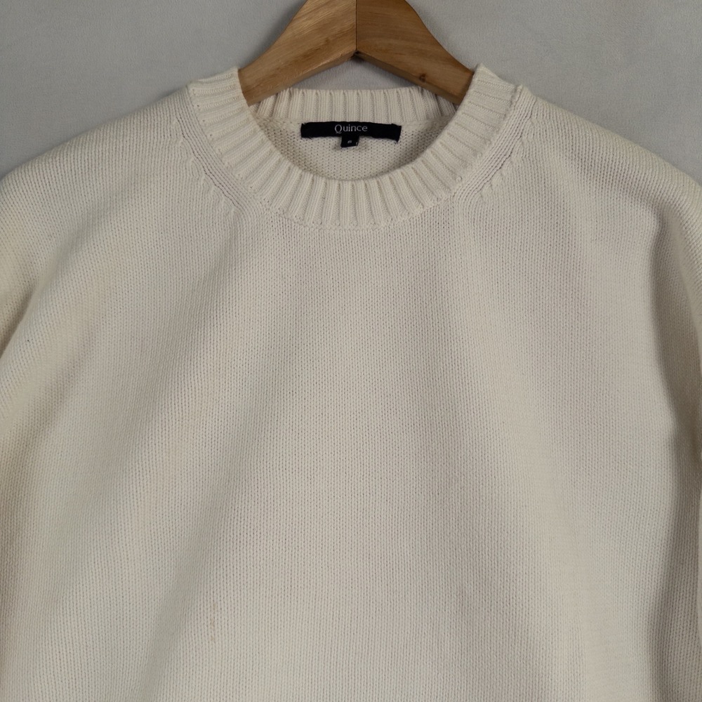Quince Cream Crew Neck Sweater - Picture 2 of 9